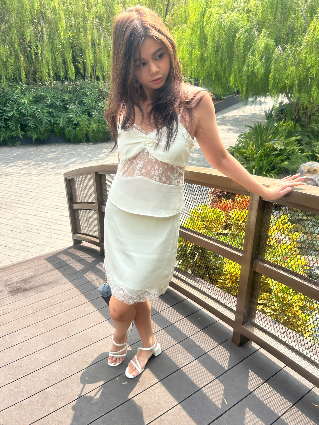 Claire Lace Satin top