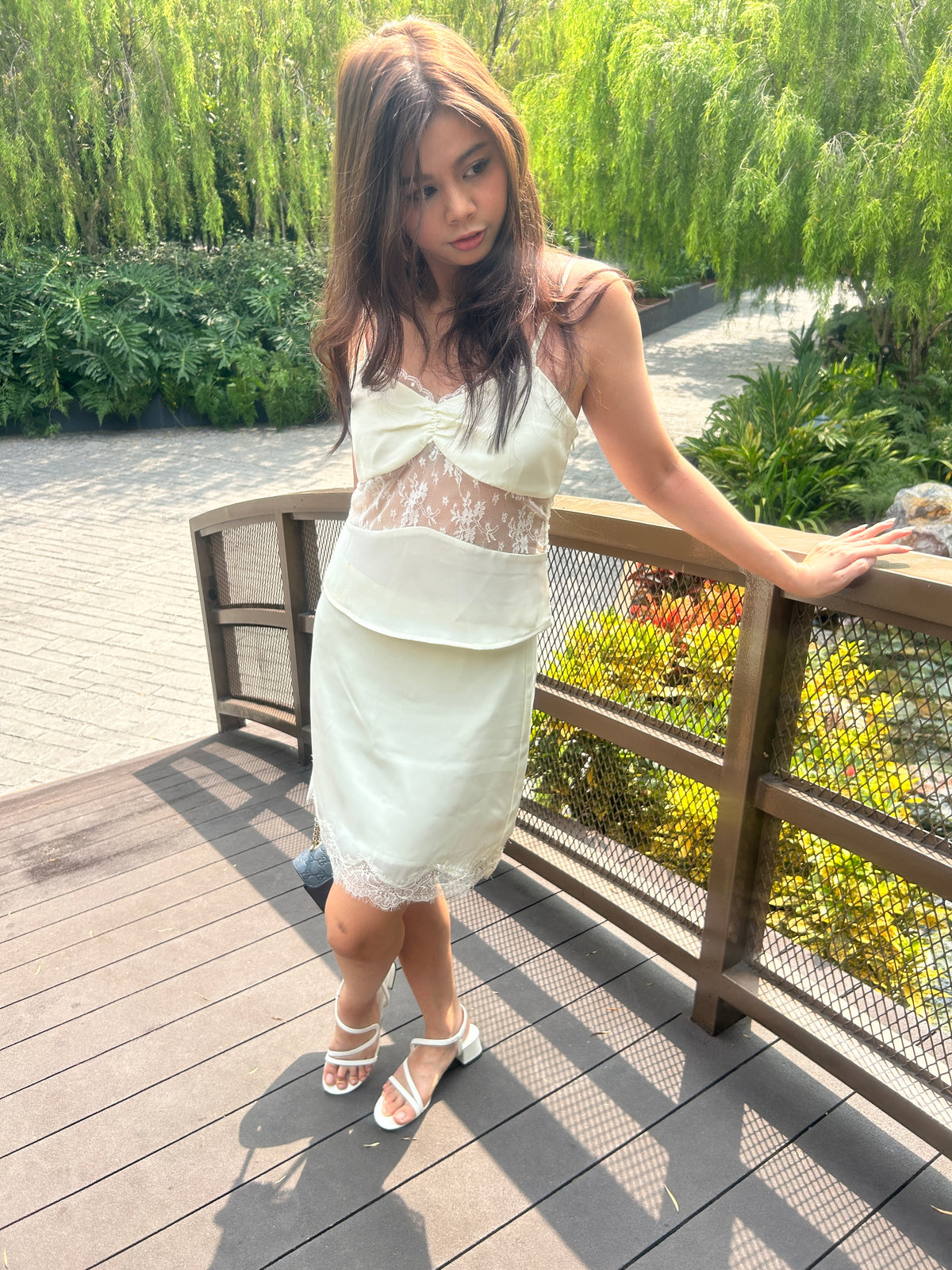 Claire Lace Satin top