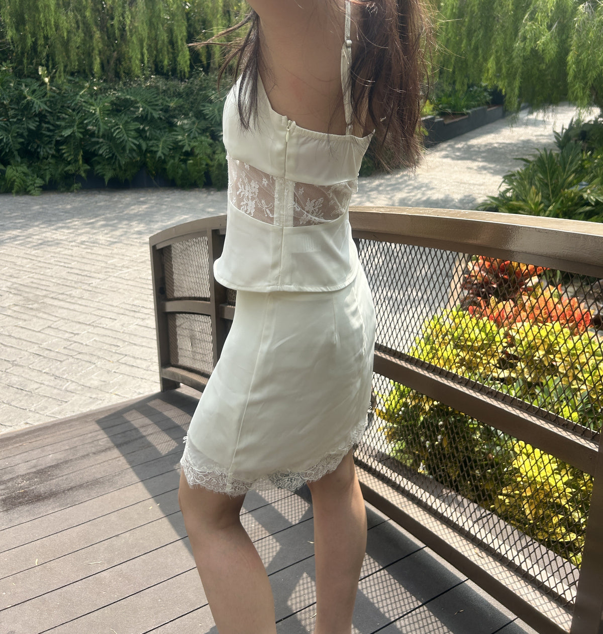 Claire Lace Satin top