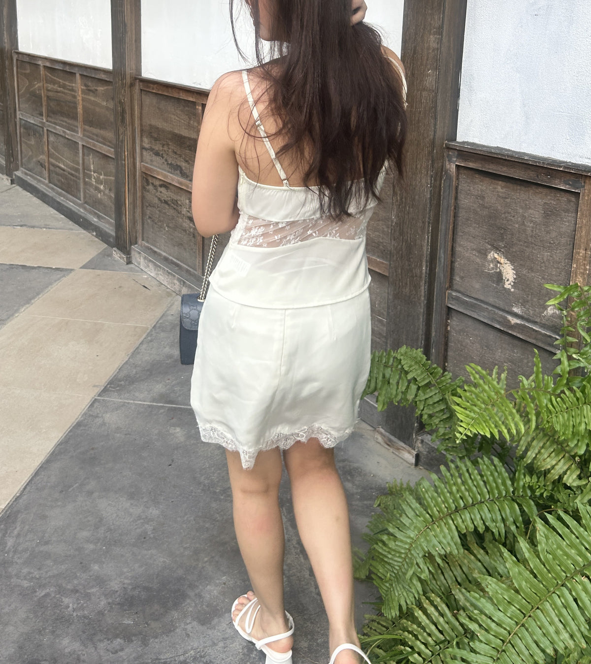 Aurora Lace Satin Short Skirt